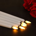 12 Pcs Taper Candles 3D Wick Ivory Flickering Flameless Candles with Remote Timer