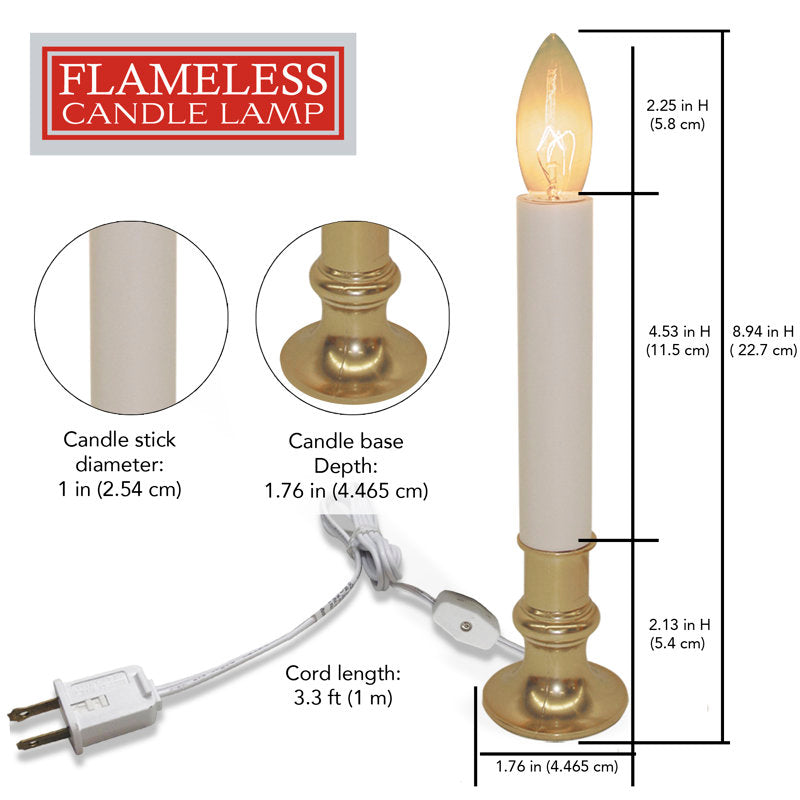 1 Ct 9 inch Incandescent Candle