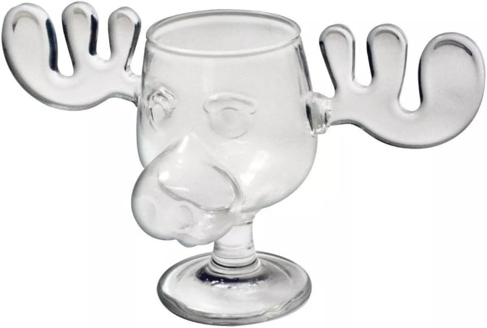 National Lampoonâ€™s Christmas Vacation Griswold Moose Mugs â€“ Holiday Drinkware Set, Movie Collectible Cups, Gag Gift, White Elephant for Adults Kids and Family - 8 oz glass