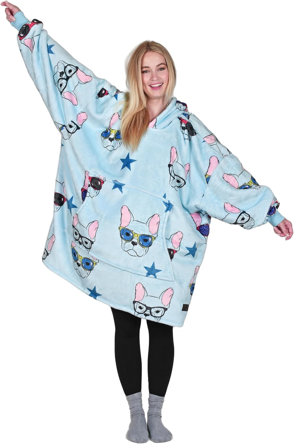 Catalonia Oversized Sherpa Hoodie Blanket Wearable Sweatshirt for Adults