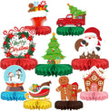 Merry Christmas FM Carts Bundle - Includes Festive Christmas Honeycomb Centerpieces ï¼ŒSanta Claus Snowman Table Toppers, Perfect for Classroom Decor, Christmas & Winter Birthday Party Supplies