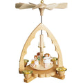 8'' H Wood, Metal Tabletop Candelabra