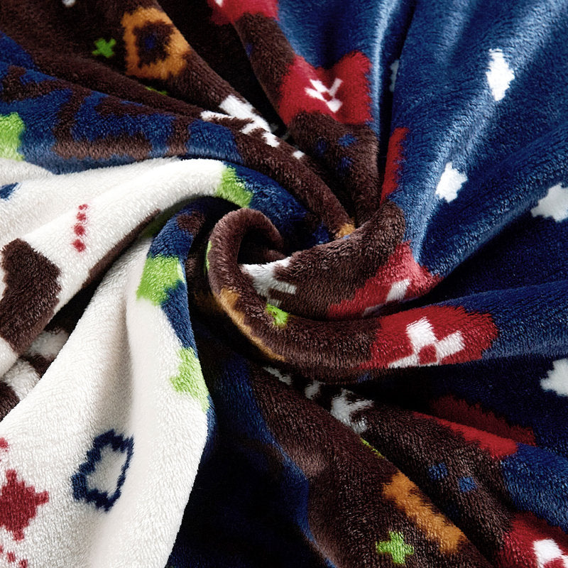 Christmas Deer Flannel Fleece Throw Blanket