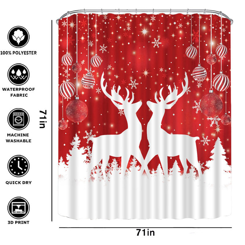 Dubreuze Elk Shower Curtain with Hooks Included