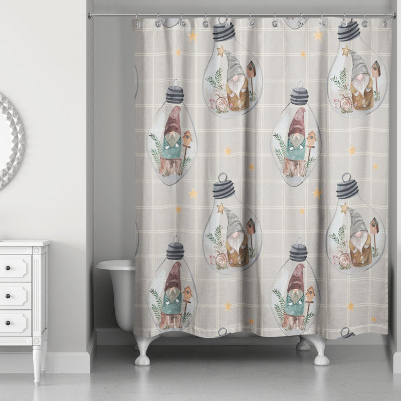 Ewdoksia Plaid Shower Curtain
