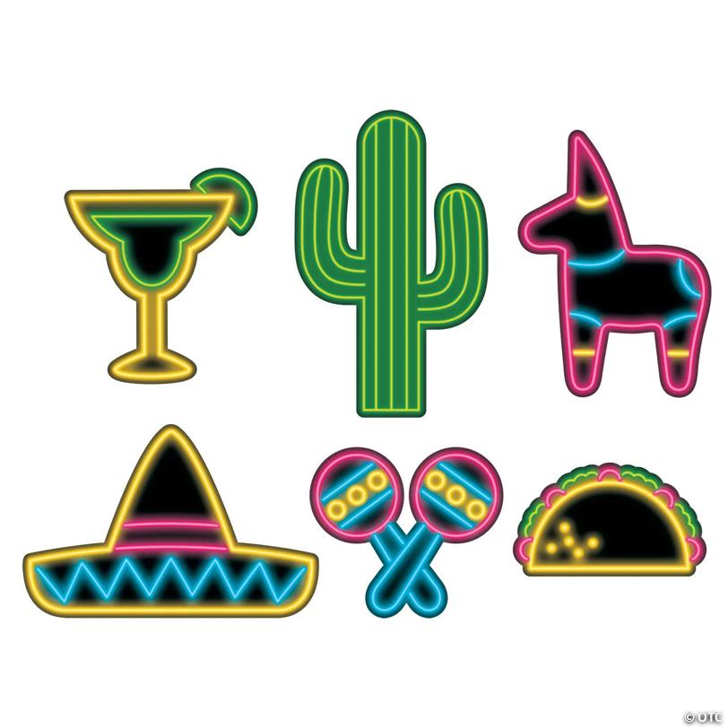 Fiesta Neon Light Cutouts - 6 Pc.