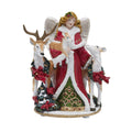 15.5" Glittered Brown Standing Christmas Decoration