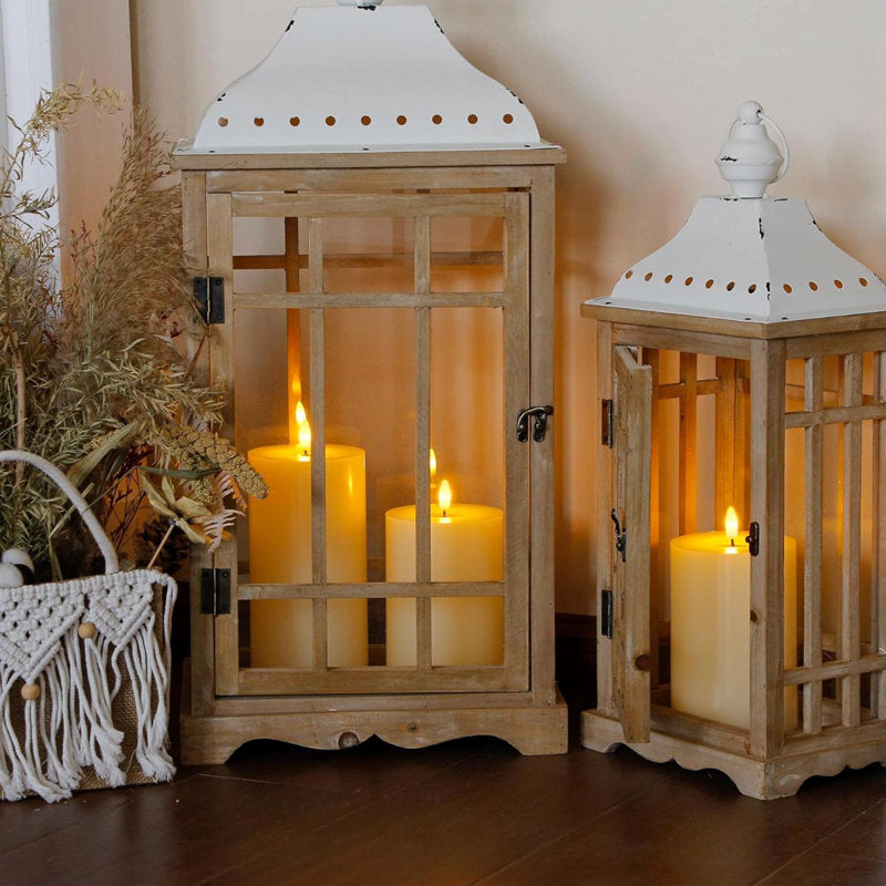 Flameless Flickering Real Wax Remote Candles With Candle Grease, Pack Of 2 Timer LED Battery Operated Fake Warm Light Pillar Candles For Home, Banquet, Ceremony Decoration