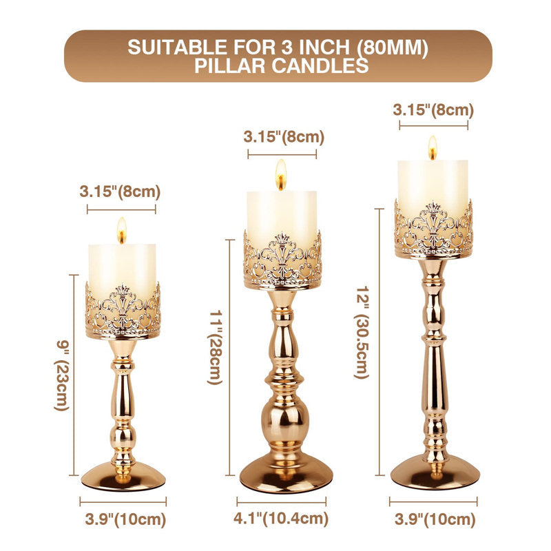 Gothic Candle Stand Set