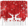Hayllie Snowflake and Reindeer Shower Curtain