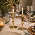Holiday Accents Brass 6" Candlesticks â€“ Set of 2
