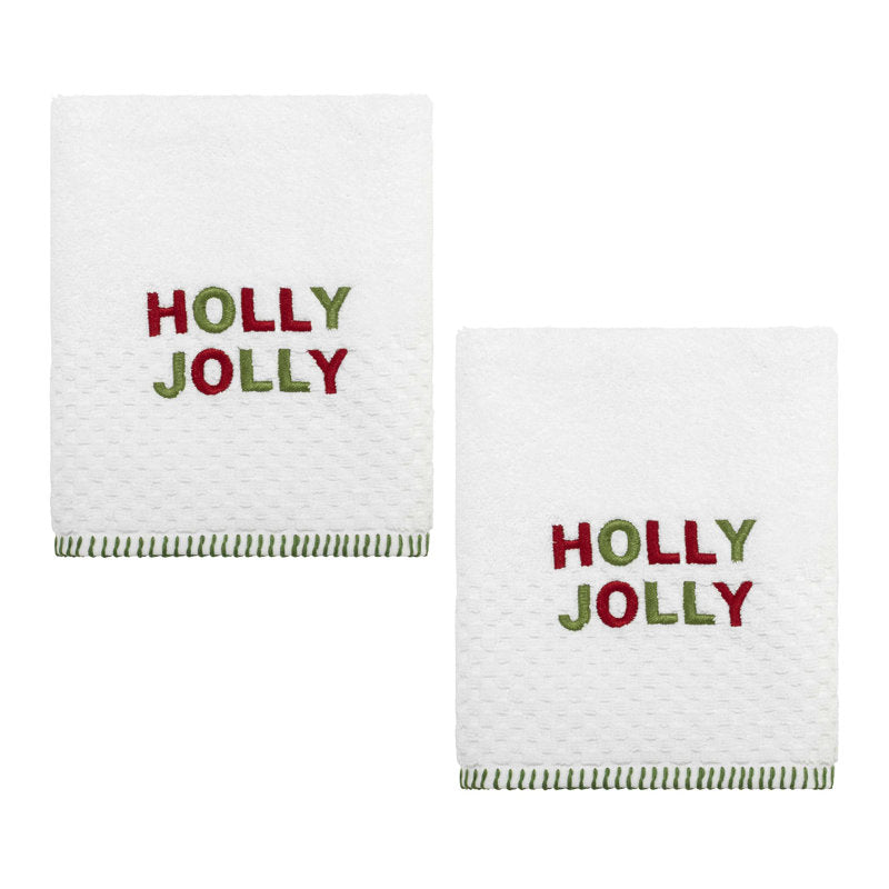 Holly Jolly 2-Pack Hand Towel Set