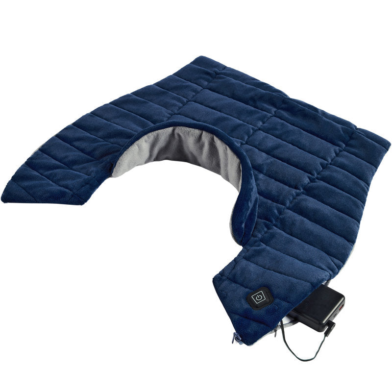 Hothugz Portable Rechargeable Heating Pad - Weighted Cordless Heat Wrap For Neck, Shoulder & Back Pain Relief With 3 Temperature Settings