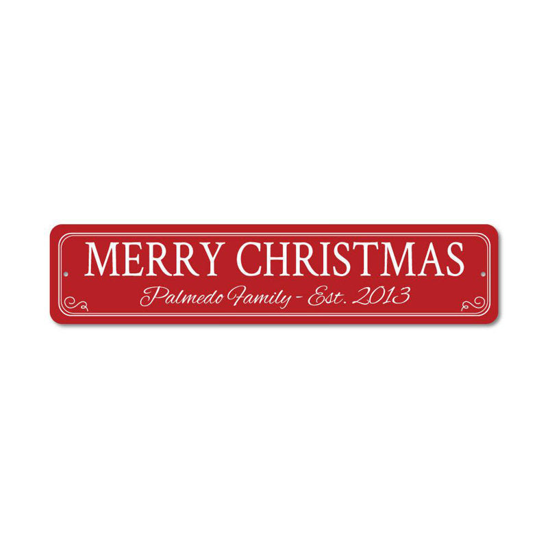 Merry Christmas Custom Aluminum Sign