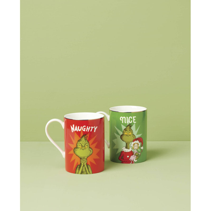 Merry Grinchmas Naughty & Nice Mug Set