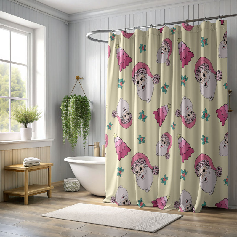 Pink Festive - 1 Piece Standard Shower Curtain