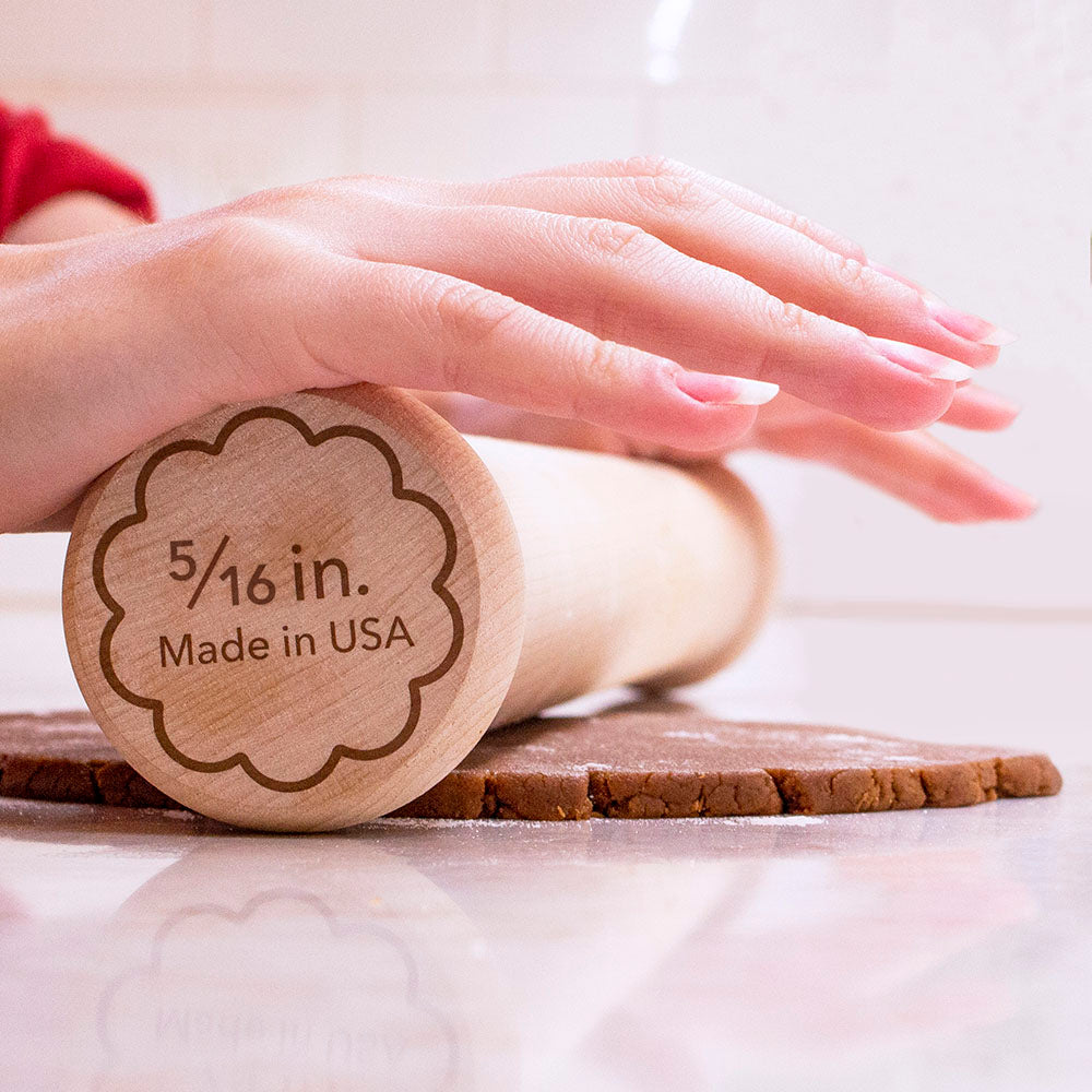 Perfect Cookie Rolling Pin 5/16-in. Depth for Thicker Cookies