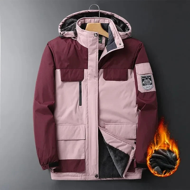 Parka Waterproof Winter 2026 9XL Mens Winter Jacket Fleece Lining Zip Hood Warm Parka Male Large Size Waterproof Big Extra Plus 8XL Windbreaker Mountain