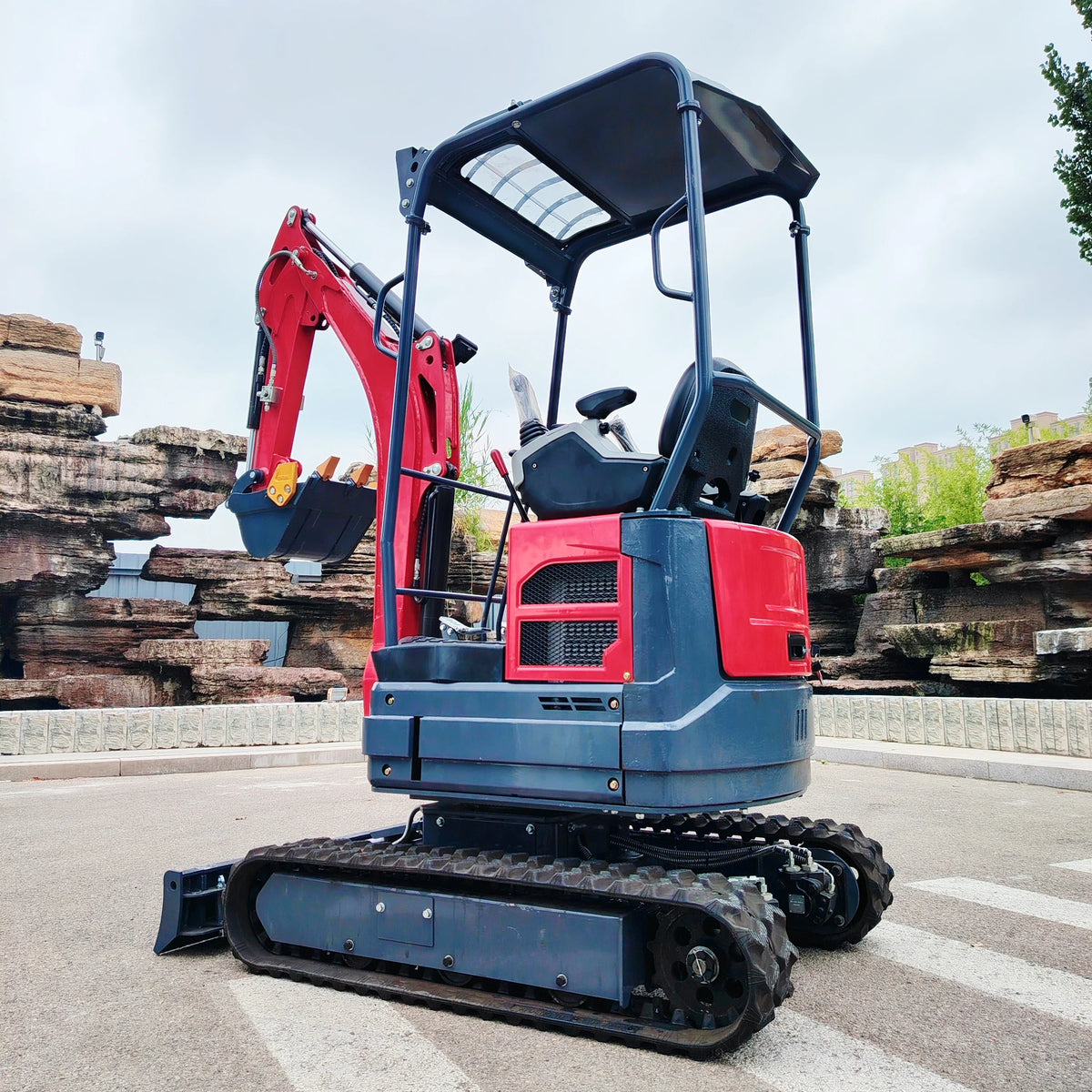 1.8Ton Compact Home Mini Crawler Excavator EPA/EUR5 Compliant, Easy Towing for Hobby Garden & Lawn Upgrades