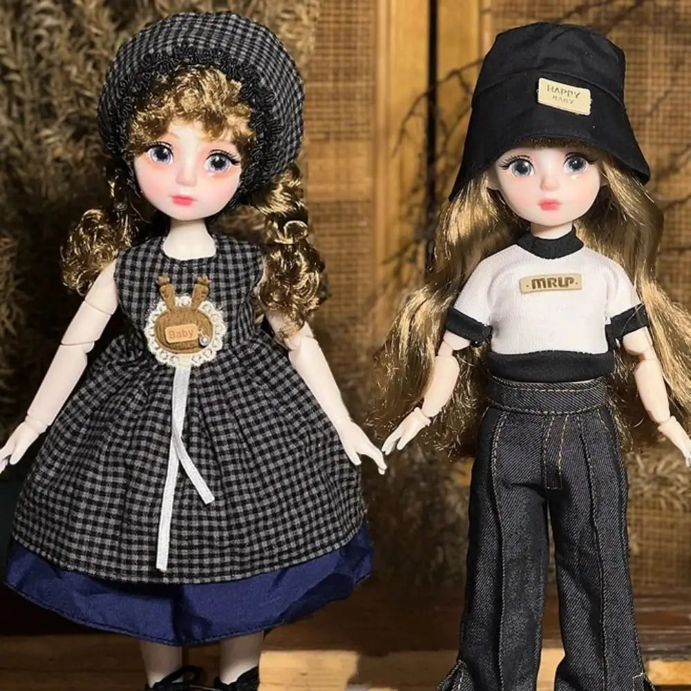 1 Set 1/6 SD 30cm Bjd with Clothes Attractive Eyes Long Hair Princess Dress Up BJD Elegant Anime Princess Makeup Ball Joint