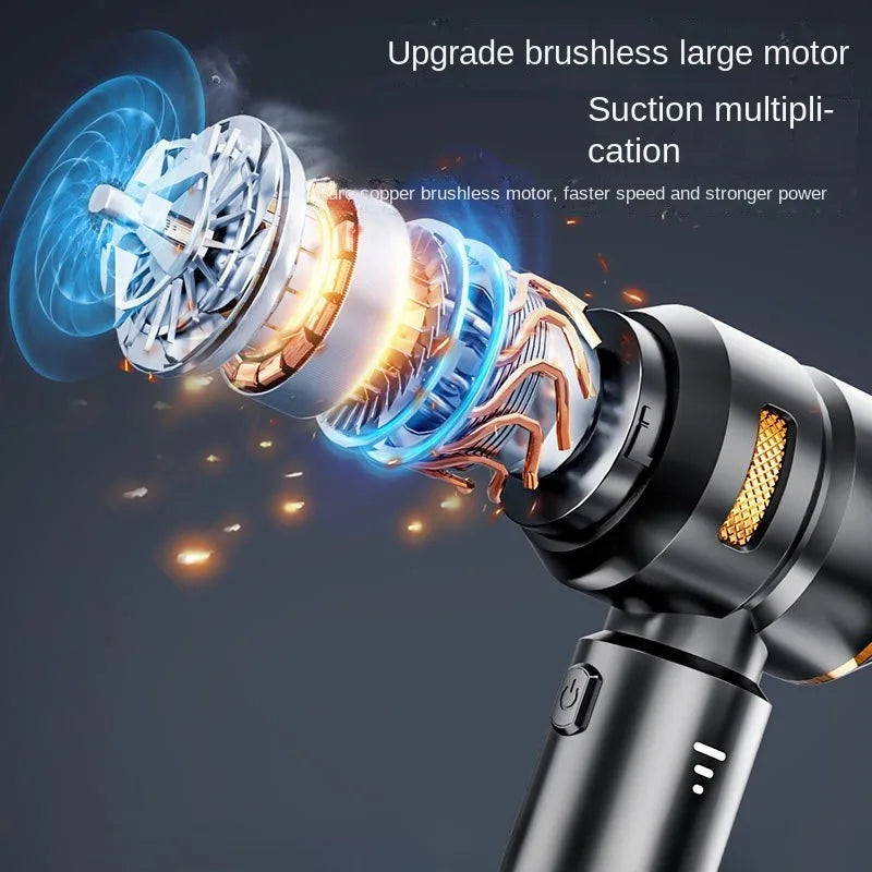High Power Brushless Motor Wireless Handheld Car Vacuum Cleaner Portable Powerful Air Duster For Auto & Home Cleaning