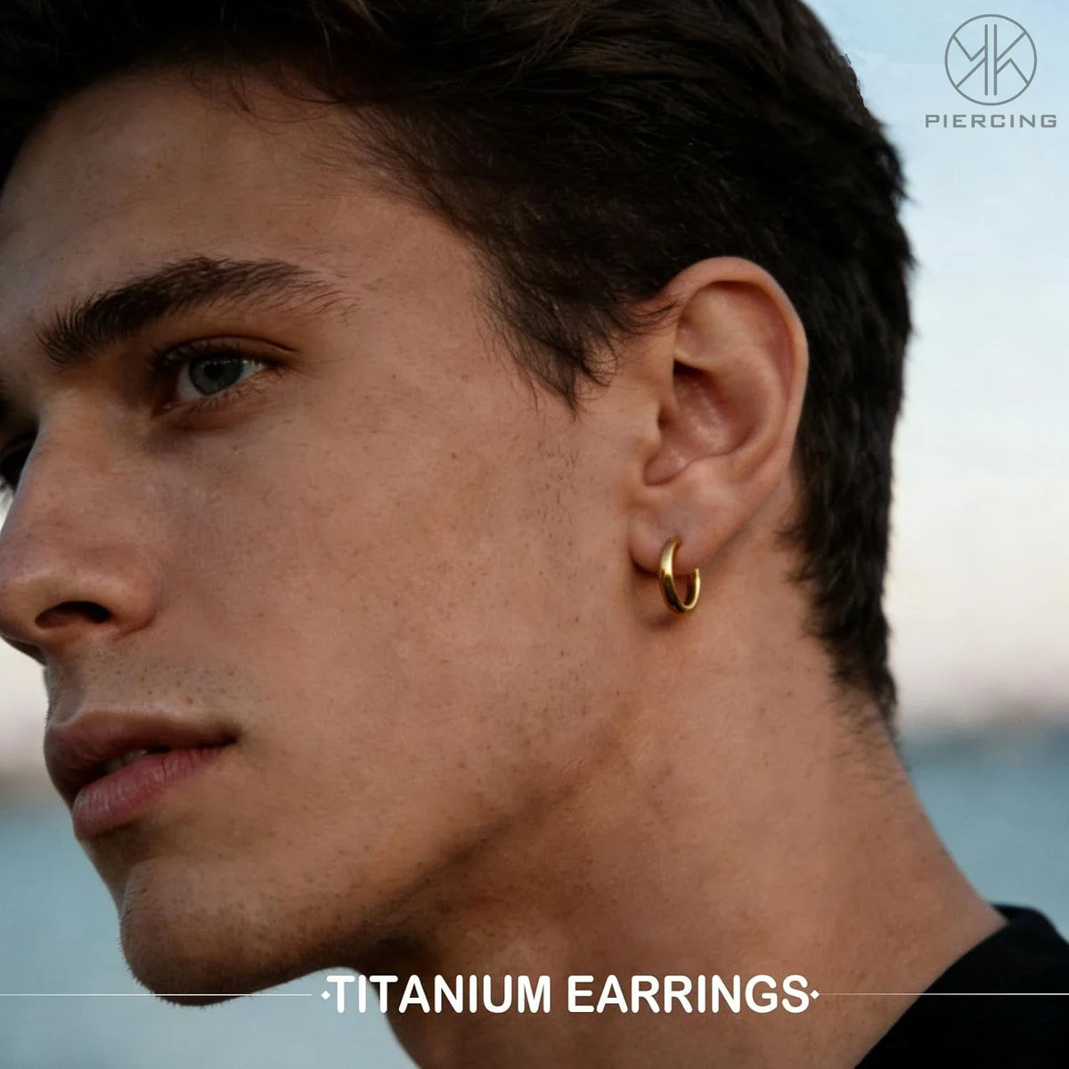 1/3 Pairs G23 Titanium Small Hoop Earrings Clicker Hoop 8mm/10mm/12mm Silvery Golden Men Women Cartilage for Ear Lobe Earrings