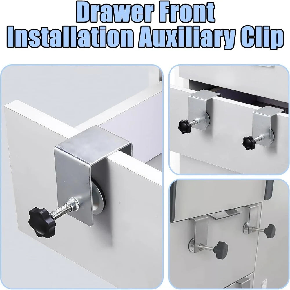1-6Pcs Cabinet Hardware Jig Drawer Fixing Clip Woodworking Jig Home Furniture Accessories Front Installation Clamps Hand Tool