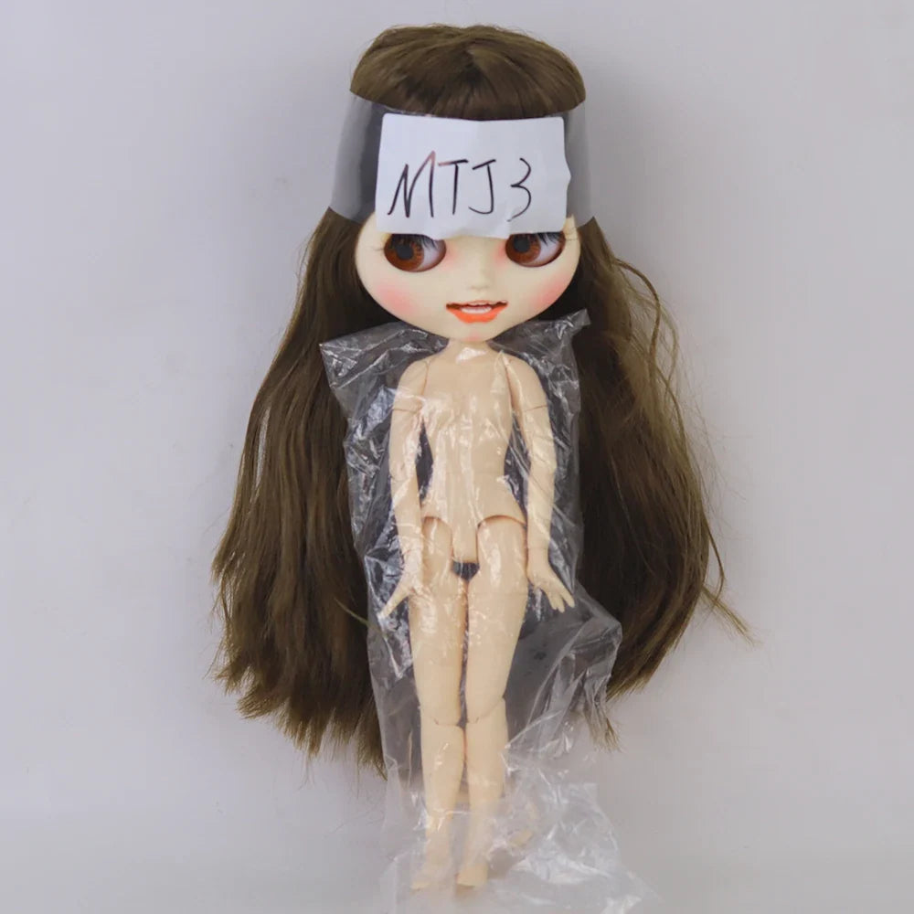 (MTJ) ICY Blyth Doll 19 Joint 30CM Matte/Glossy Face Doll, No Extra Hands, DIY Girls' Toy, Special Sale Clearance