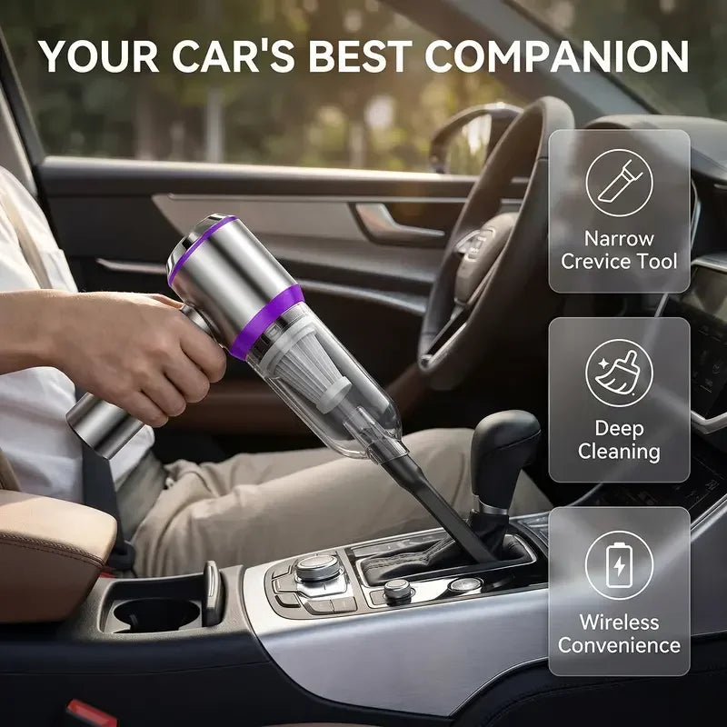 4 In 1 Portable Handheld Vacuum Cleaner, 1 Count Rechargeable Cordless Vacuum Cleaner for Car, Cordless Air Duster, Cordless Dus