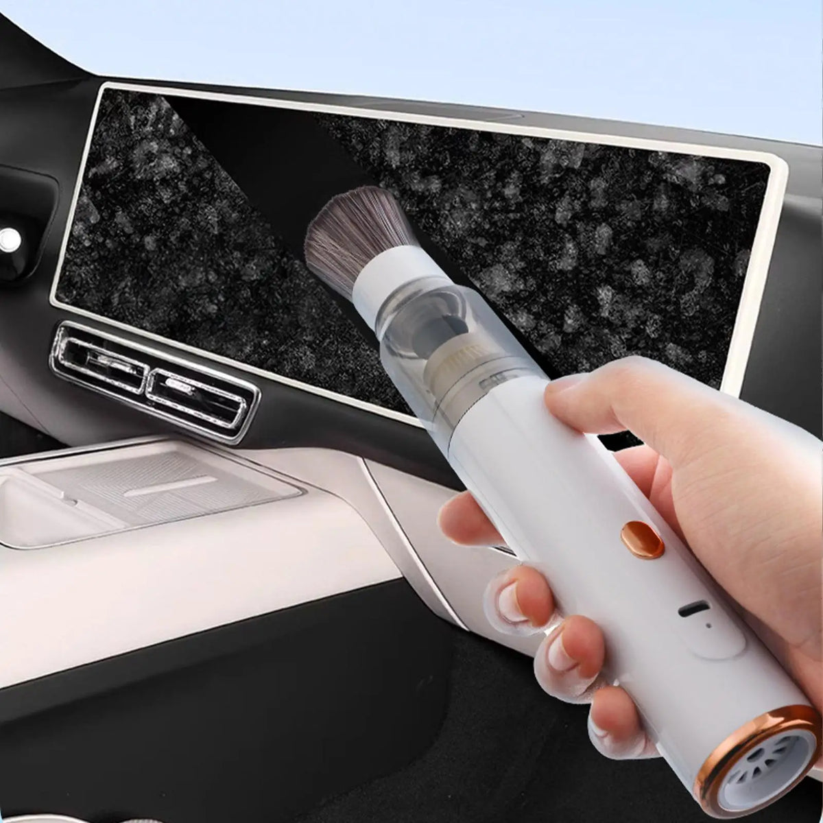Rechargeable 2-in-1 Mini Car Vacuum Handheld Air Blower Duster Portable Cleaner for Car Home Keyboard Pet Furniture Electronics