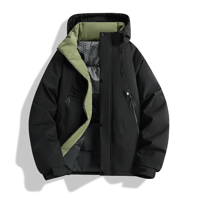 Winter Windproof Warm Puffer Jacket Men's Waterproof Outdoor Couple Thick Coat Casual Graphene Hooded Multi-Pocket Parkas