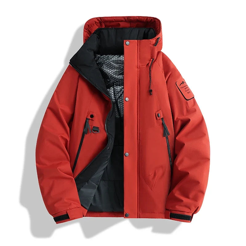 Winter Windproof Warm Puffer Jacket Men's Waterproof Outdoor Couple Thick Coat Casual Graphene Hooded Multi-Pocket Parkas