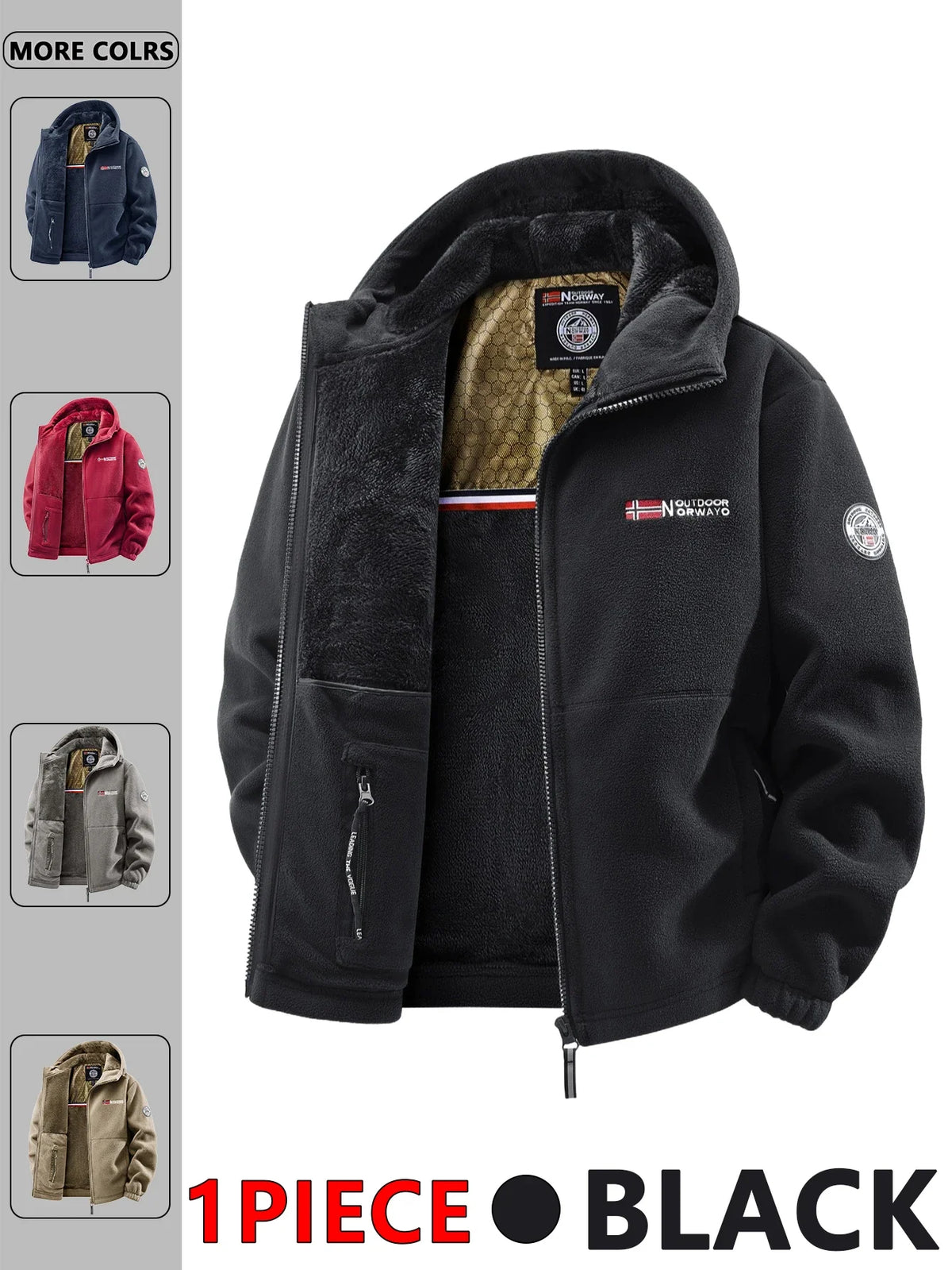 Men's Winter Jacket Men's Autumn and Winter Outdoor Hooded Jacket, Single Piece, Suitable for Everyday Wear at Home, Travel, Parties, Commuting, Outdoor Fashion, Versatile, Stylish, Streetwear, Travel Apparel.