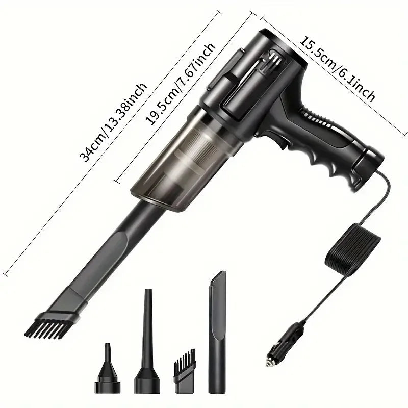 1 Wired Handheld Vacuum Cleaner, 12V Cigarette Lighter Power Supply, 100W High-Power Portable Car Mini Vacuum Cleaner