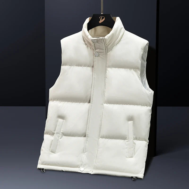 Men's Winter Insulated Vest, Lightweight Packable Puffer Gilet, Windproof Sleeveless Jacket for Outdoor Casual