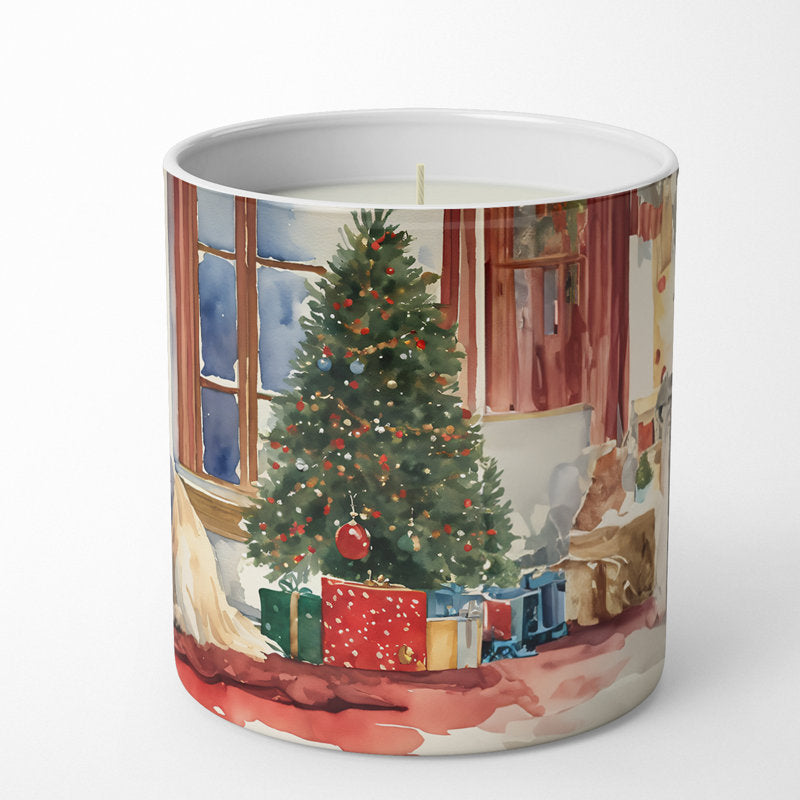Christmas Tree Scented Tumbler Candle with Ceramic Holder