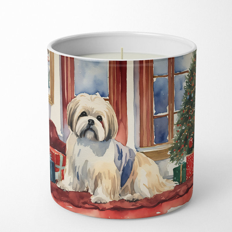 Christmas Tree Scented Tumbler Candle with Ceramic Holder