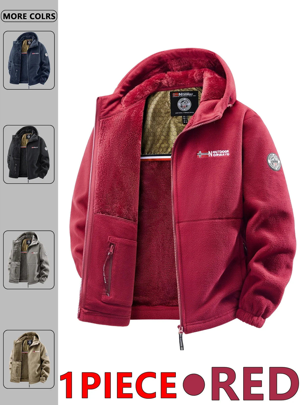 Men's Winter Jacket Men's Autumn and Winter Outdoor Hooded Jacket, Single Piece, Suitable for Everyday Wear at Home, Travel, Parties, Commuting, Outdoor Fashion, Versatile, Stylish, Streetwear, Travel Apparel.