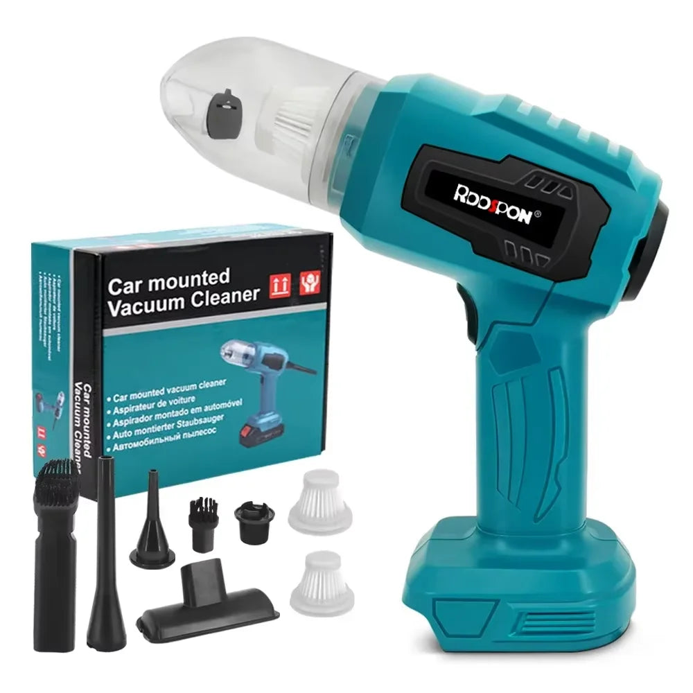 2 in1 Cordless Handheld Vacuum & Air Blower Portable Car Cleaner Dust Hair Removal For Floor Carpet Fit Makita 18V Battery