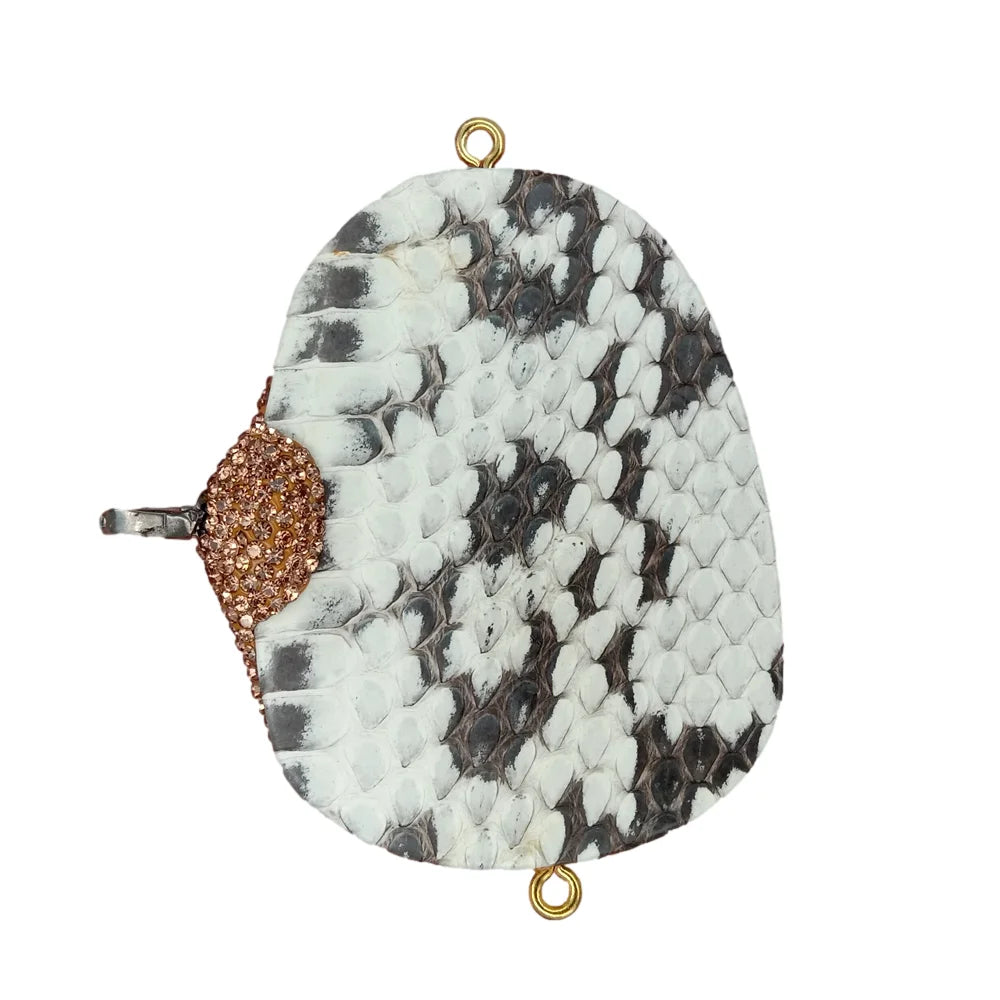 1 Pc 54x66mm champagne cz pave multi color jade pave white Nucleated Flameball Baroque Pearl connector Pendant