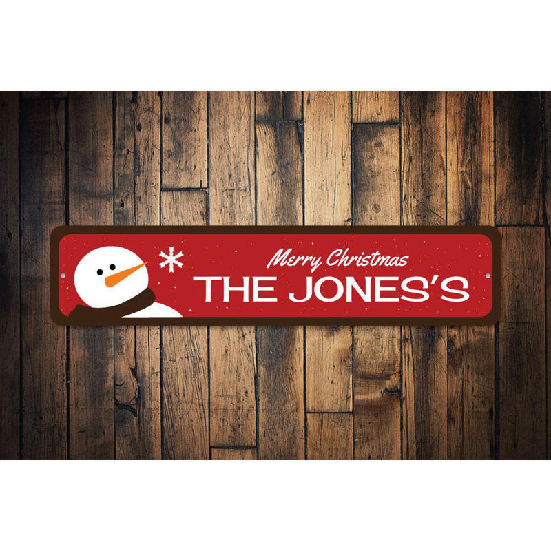 Snowman Custom Aluminum Sign