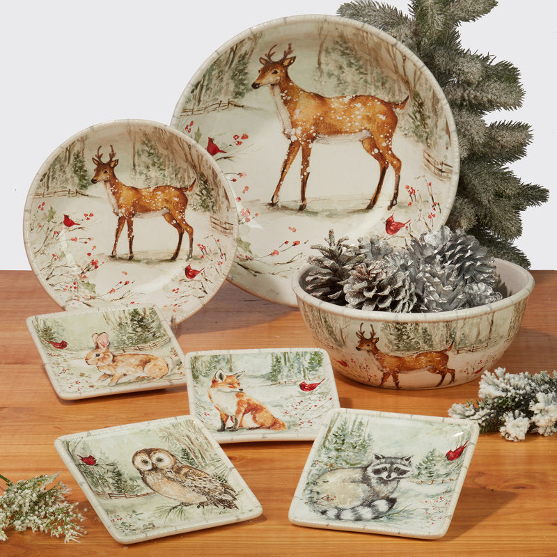 Winter''s Walk Rectangular Platter