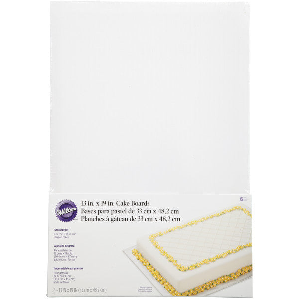 Wilton 13 x 19-Inch Rectangular Cake Boards, 5-Piece